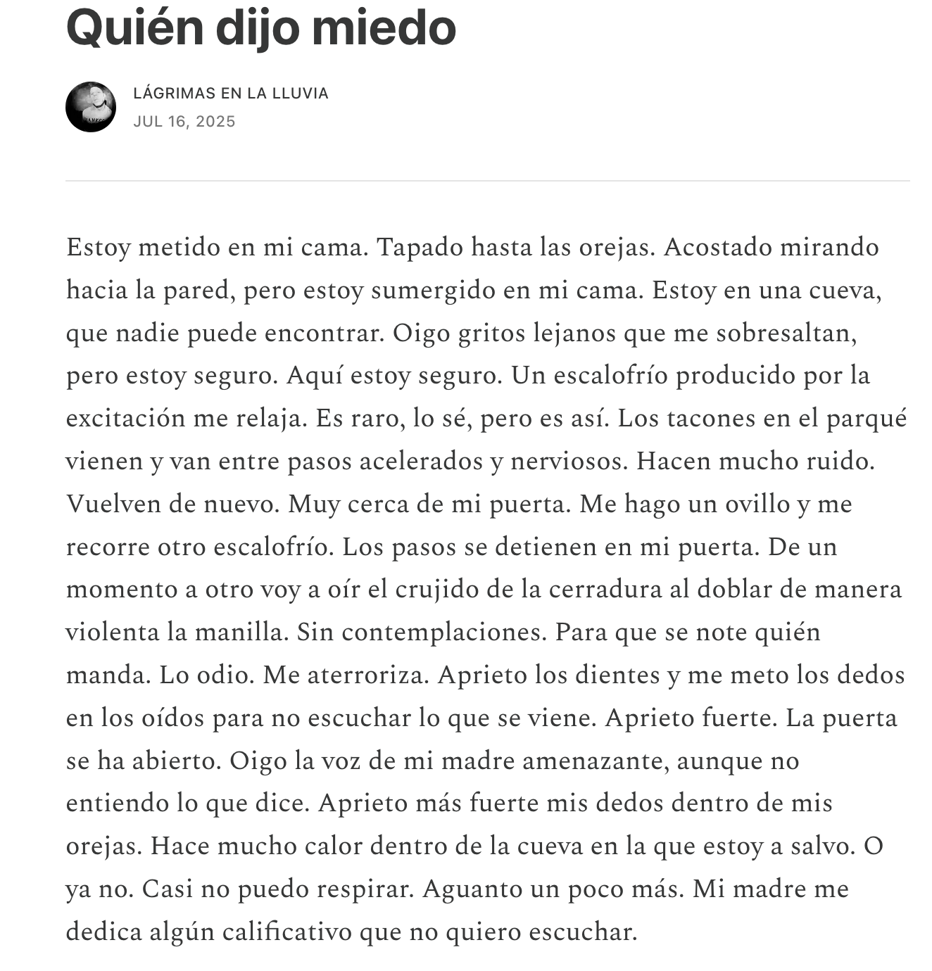 Relatos y guiones de ficción